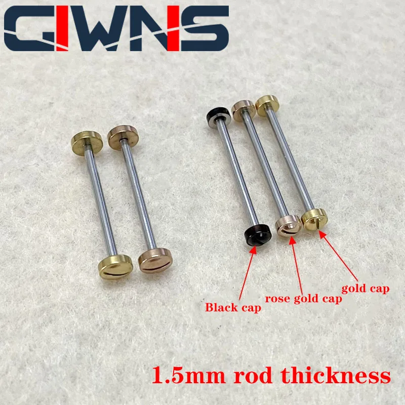 

Watch Concave And Convex Interface Watch Strap Shaft Rose Gold Straight Screw Connection Rod 1.5mm Coarse Watch Bolt Accessories