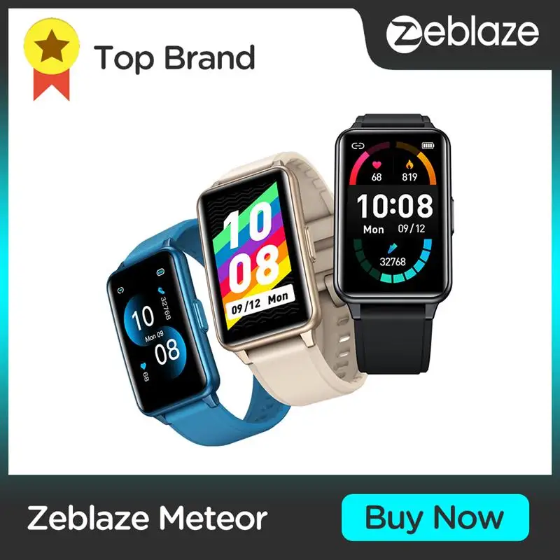 

New New Zeblaze Meteor Fitness Wellness Tracker Women Men Smartwatch Large Color Screen SpO2 Heart Rate Smart Watch IP68