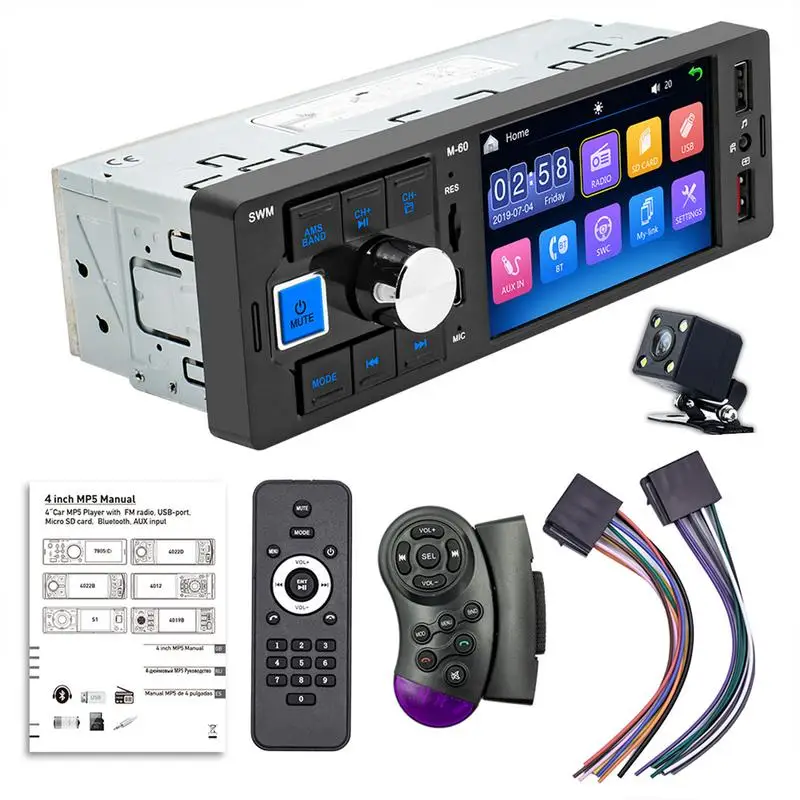 

Wireless Digital Display Car Radio Car Wireless Radio Universal Single Din Car Stereo Radio 4'Screen In-MP5 Player With