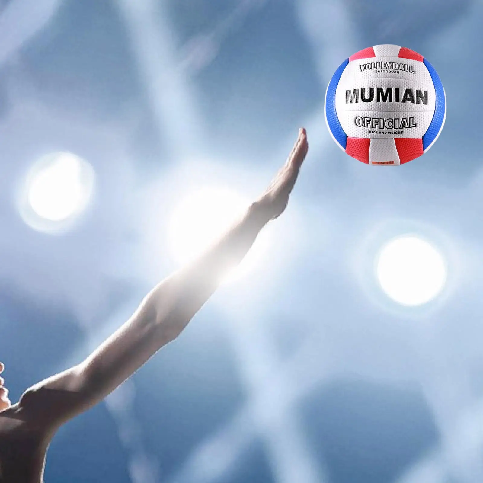 Outdoor Volleyball Sports Ball Professional Soft Volleyball Ball Size 5 Beach Game for Men Women Practice Competition