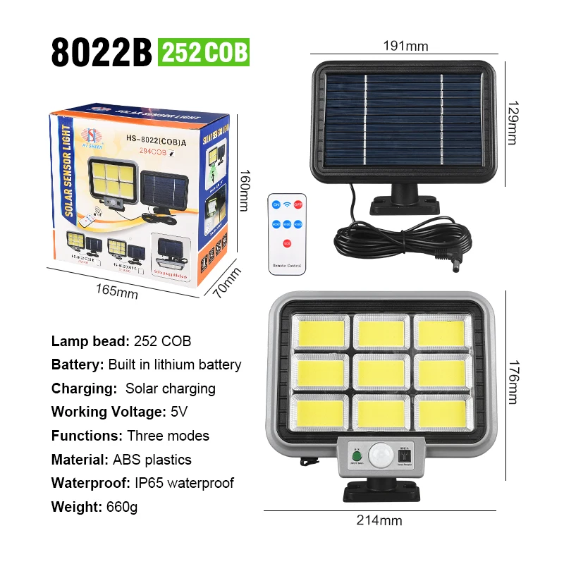 solar lights for sale Solar Motion Sensor Light Outdoor 3 Working Mode Wired Lamp Adjustable Solar Panel Security Flood Lights for Yard Garage Garden solar lights outdoor Solar Lamps