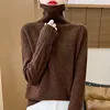 Fall/Winter new Women's sweater 100% Merino wool turtleneck pullover Fashion Color dot fork shoulder warm base knit shirt 4