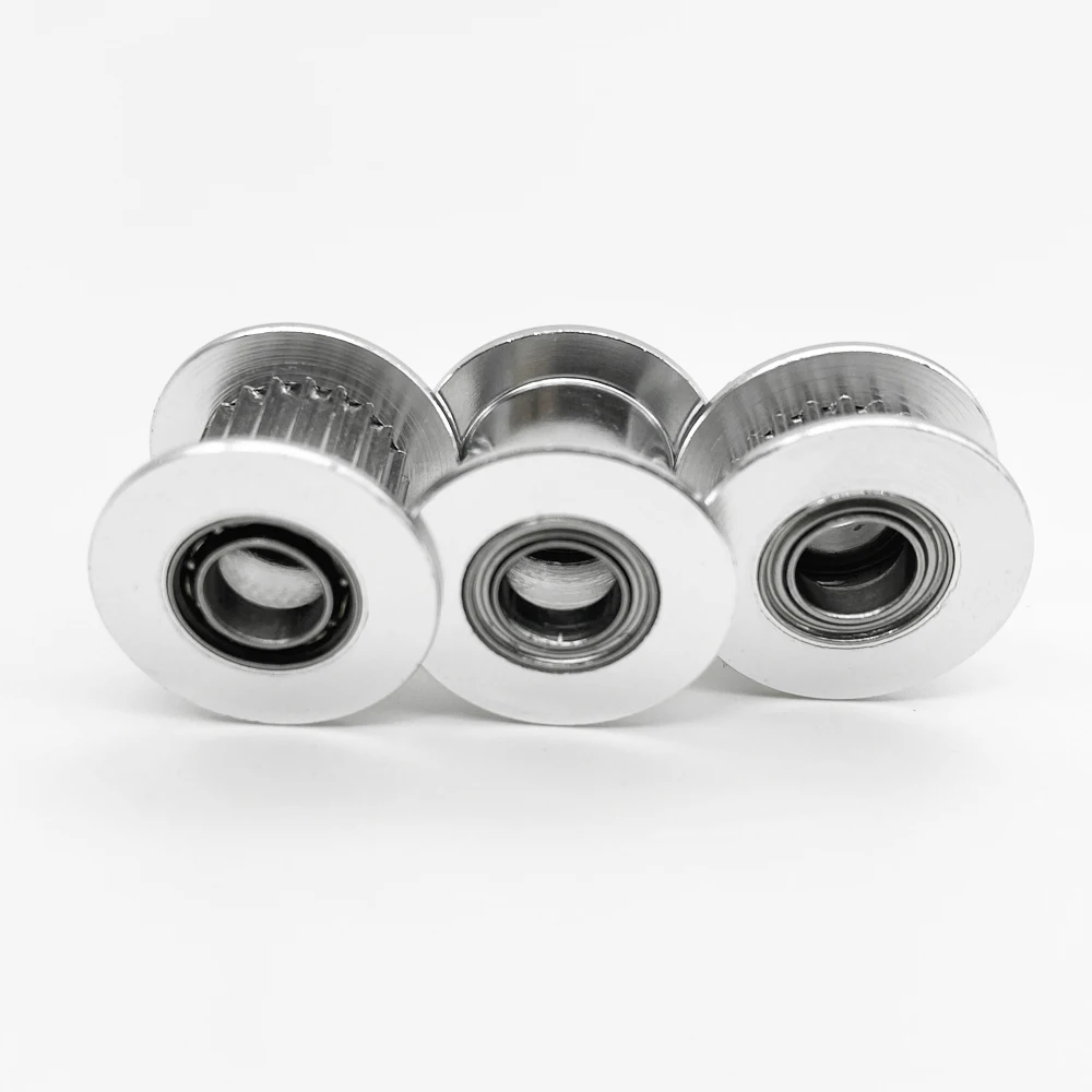 2GT 20T synchronous wheel idler 3/4/5/6/8mm tooth aperture 6/9/10/15mm belt width bearings 3D printer