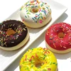 Soft Artificial Donut Bread Doughnuts Stress Relief Novelty Toy Squeeze Toys Simulation Cake Model Wedding Decoration 3