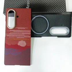 Premium Ultra Thin Aramid Carbon Fiber Shockproof Back Cover for Galaxy Z TriFold (Sun Magsafe)