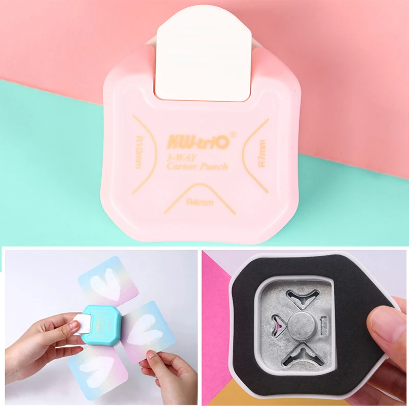 미니 코너 라운더 펀치, 3 웨이 코너 커터, DIY 라운드 엣지 트리머