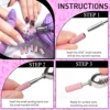 Pink 3MM Sanding Bands 50 Pcs With Mandrel Bit Se 180 Fine Grit Small Nail Files Sanding Band for Acrylic Nails Gel Manicure 4