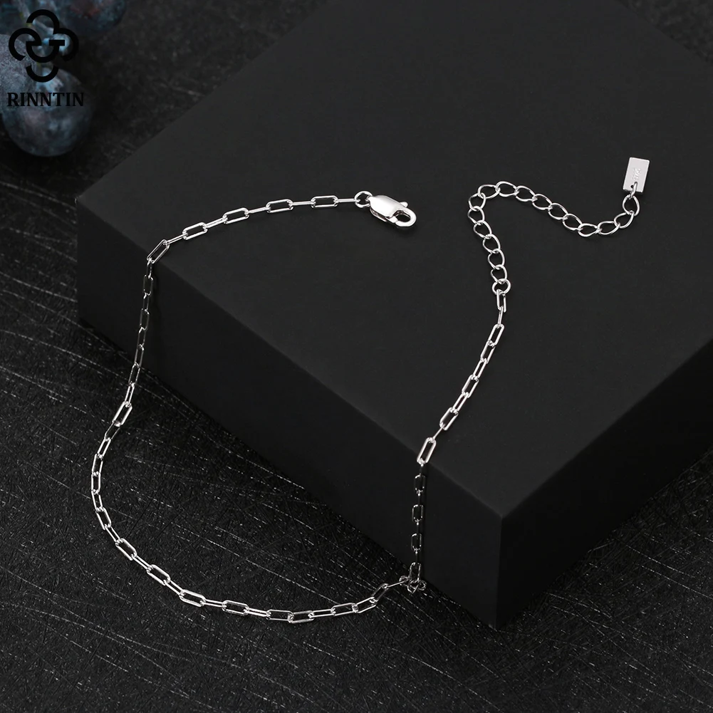 Rinntin-페이퍼 클립 체인 구두 여성용, 여름 14K 골드 발 체인 팔찌 패션 발목 스트랩 쥬얼리 선물 SA22