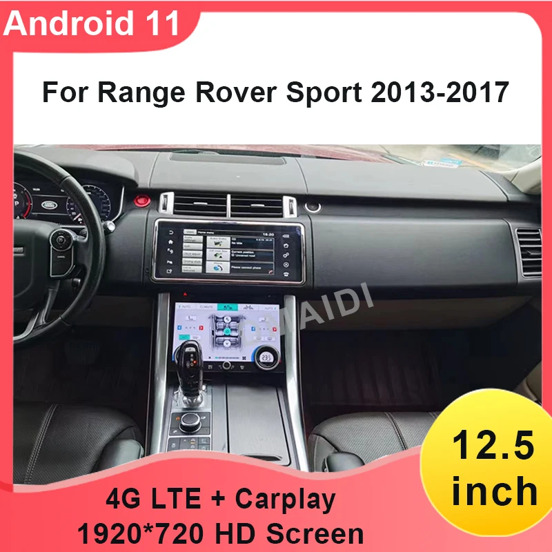 

12.5" Android 11 6+128G Car DVD Radio Multimedia Player For Land Rover Range Rover Sport 2013-2017 GPS Navigation Carplay Auto