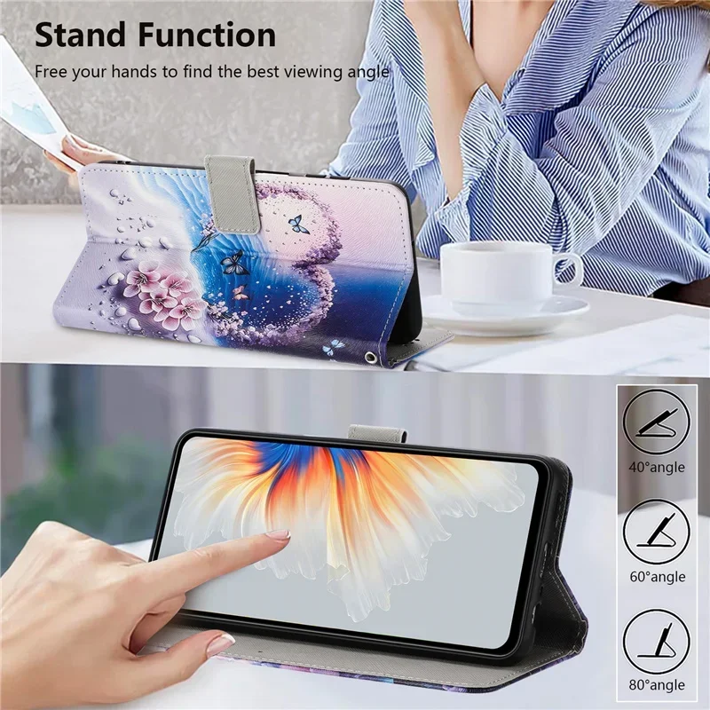 Leather Flip Wallet Book Cover - Protective Phone Case with Card Slots and Magnetic Closure