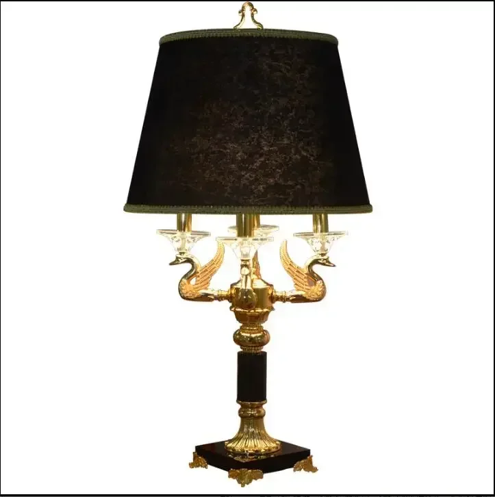 Description Picture 5 of itemGolen Crystal Table Lamp D40cm H76cm Crystal Desk Lamp European Style E14 Bedroom Bedside Lighting Fixture Lamp