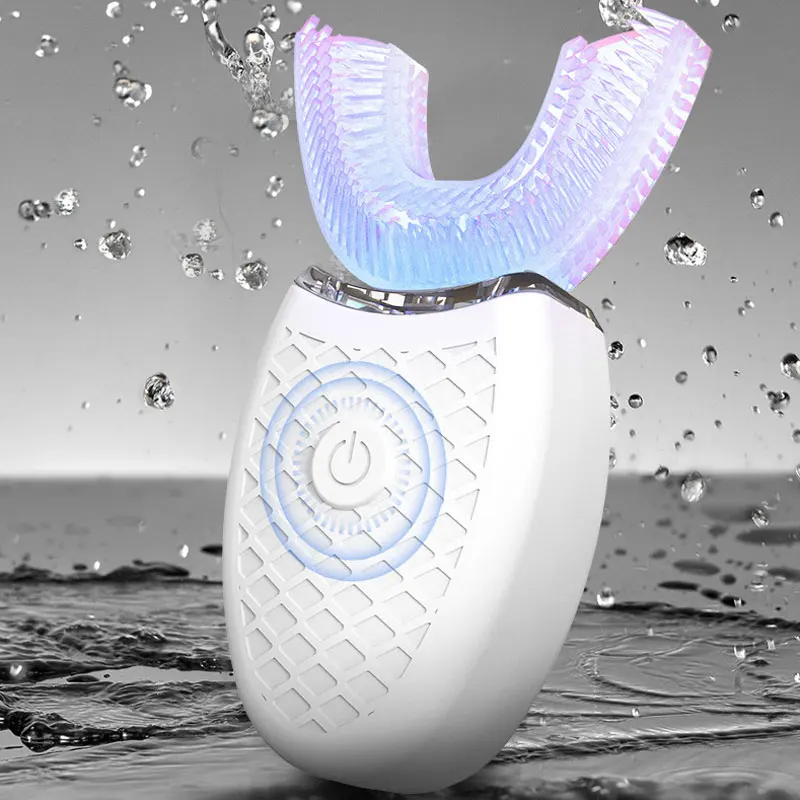 U Type Silicon Head Sonic Electric Toothbrush with 360 Degrees Whitening Function,electric toothbrush