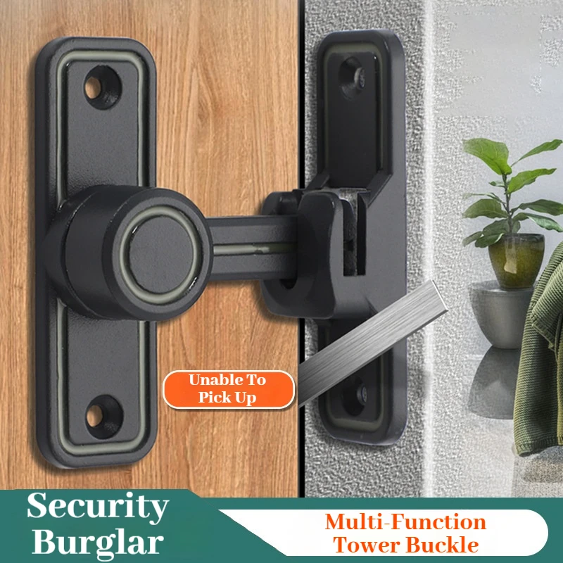 Zinc Alloy Sliding Window Door Lock Handle Metal Door Latch Guard Latch Bolt With Screw Home Safety Chain Home Hardware 1PC door latch