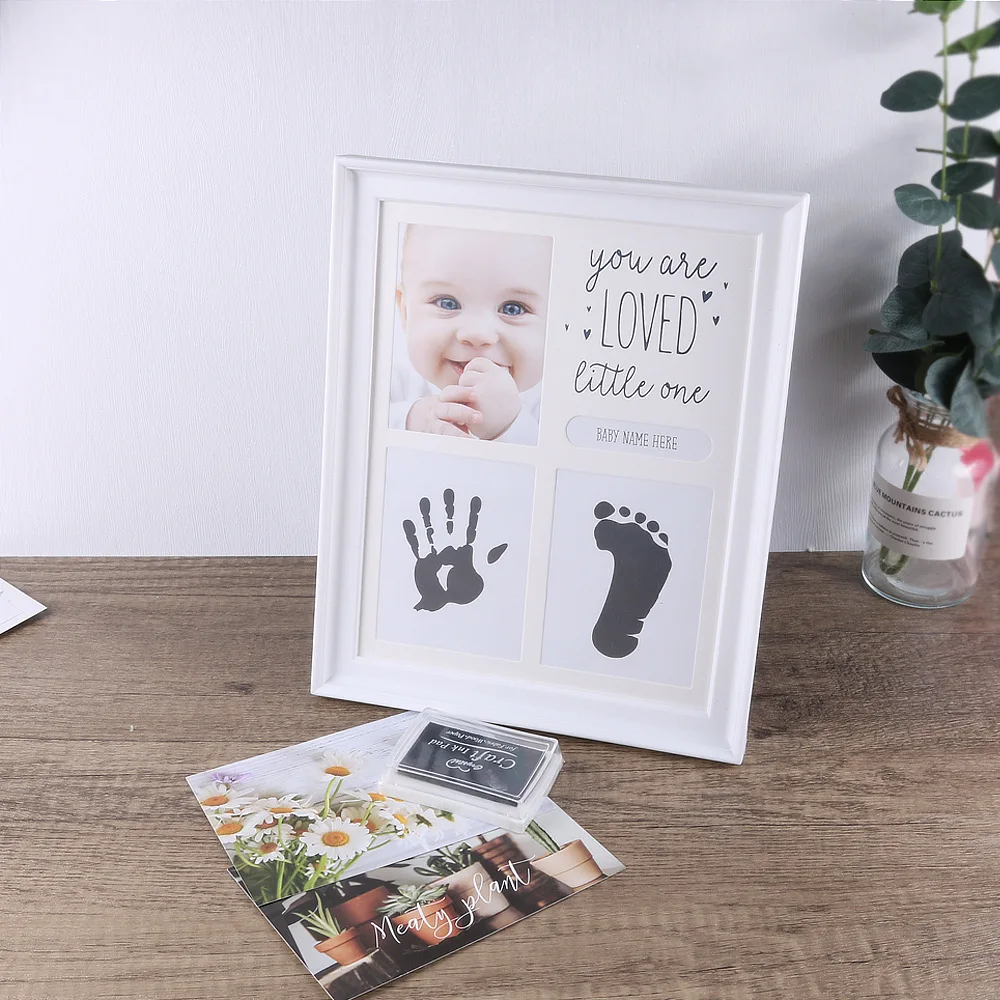 Framed casting kit with the name for baby 0-12 months