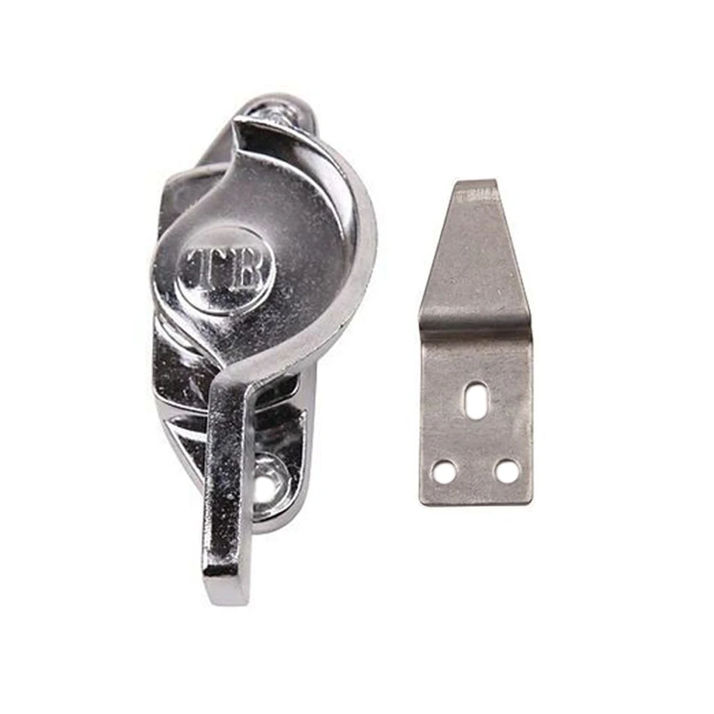 1pc Crescent Shaped Stainless Steel Window Sash Lock Double-sided Lock Door Used On Sliding Windows Security Hardware