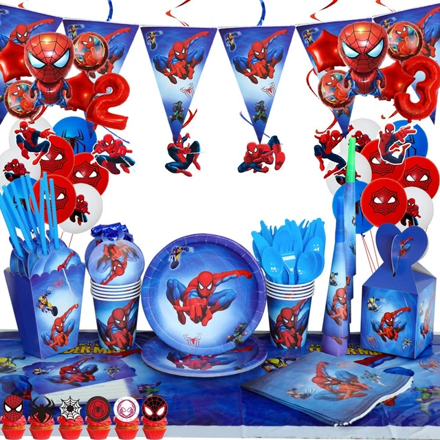 Spiderman Birthday Party Décorations Garçons Paper Plate Cups