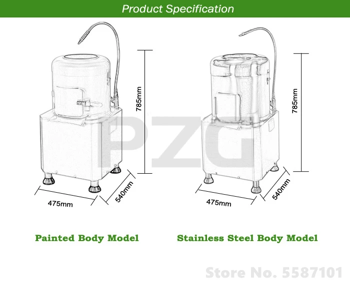 Description Picture 6 of itemElectric Automatic 8kg 15kg 30kg Root Vegetable Skin Peeler Potato Carrot Peeling Washing Machine Potato Skin Removing Machine