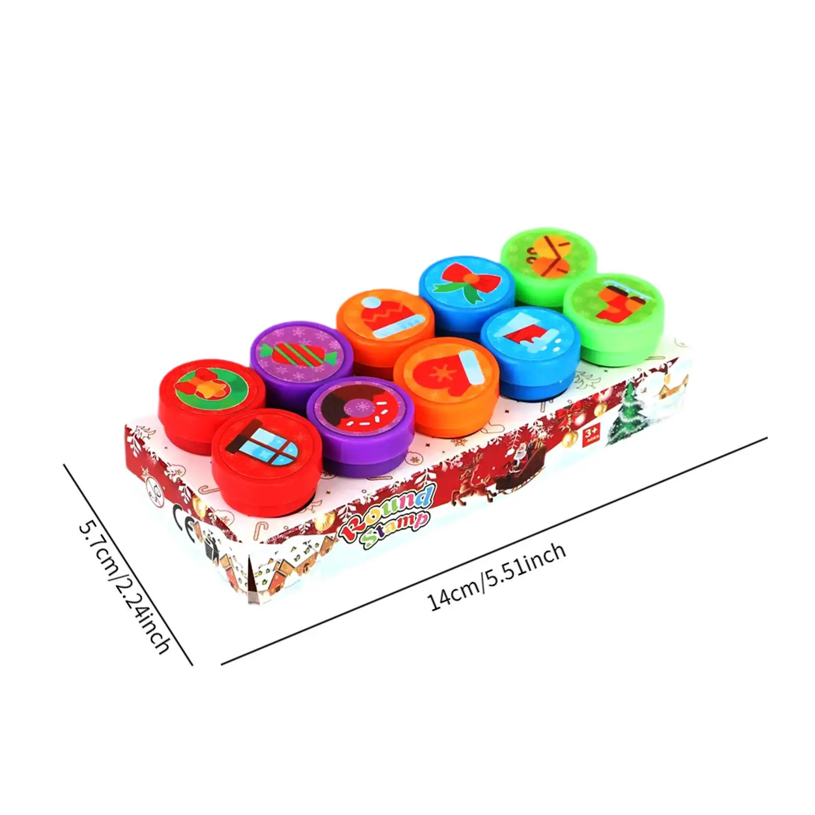 30Pcs Christmas Stamps Accessories Holiday Stampers for Birthday Scrapbooking Photo Album Party Favors Supplies Happy Planner