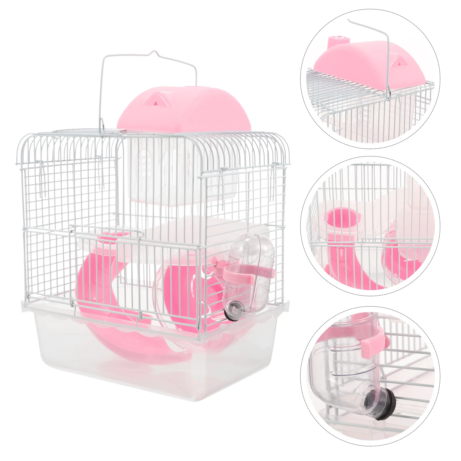 

Hamster Castle Cage Rat Platform Guinea Pig Toys Pet Villa Portable Mouse Mice House Double-layer