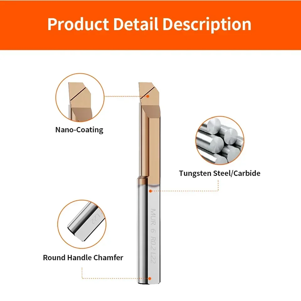 Lufeicnc MUR Carbide Boring Cutter Lathe Cutter Turning Inner Circle Processing Steel Boring Tools Tungsten Steel CNC Cutters