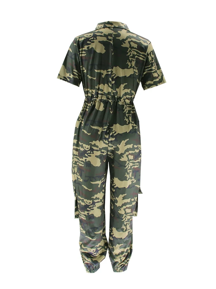 Wmstar Jumpsuit Women Camouflage Cargo Pants Pockets Casual Cool Fashion New Street Wear Romper Wholesale Dropshipping S-2XL