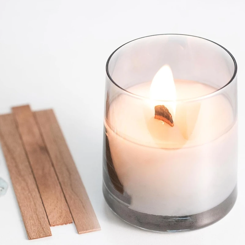 WISH Cherry Wood Candle Wick,Thicken Wood Wicks For Candles-Long Lasting Flame-Easily Burn,Candle Cores For Candle Making