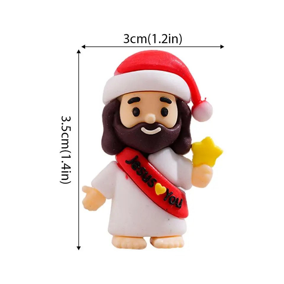 Little Jesus Figures Tiny Jesus Figures Barydat 300 Pack S Bulk Christ Savior Religious Party Favors Pocket Rubber Toys To Hide And Seek For Easter