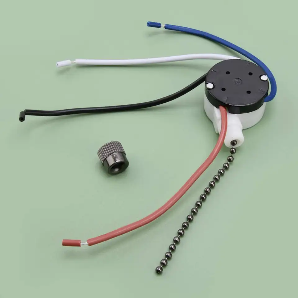 Ceiling Fan Light Lamp Switch Zing Ear 3 Speed 4 Wire ZE-208S Pull Chain  Switch Black Nickel OFF L1 L2 L3 - AliExpress, image size:960x960