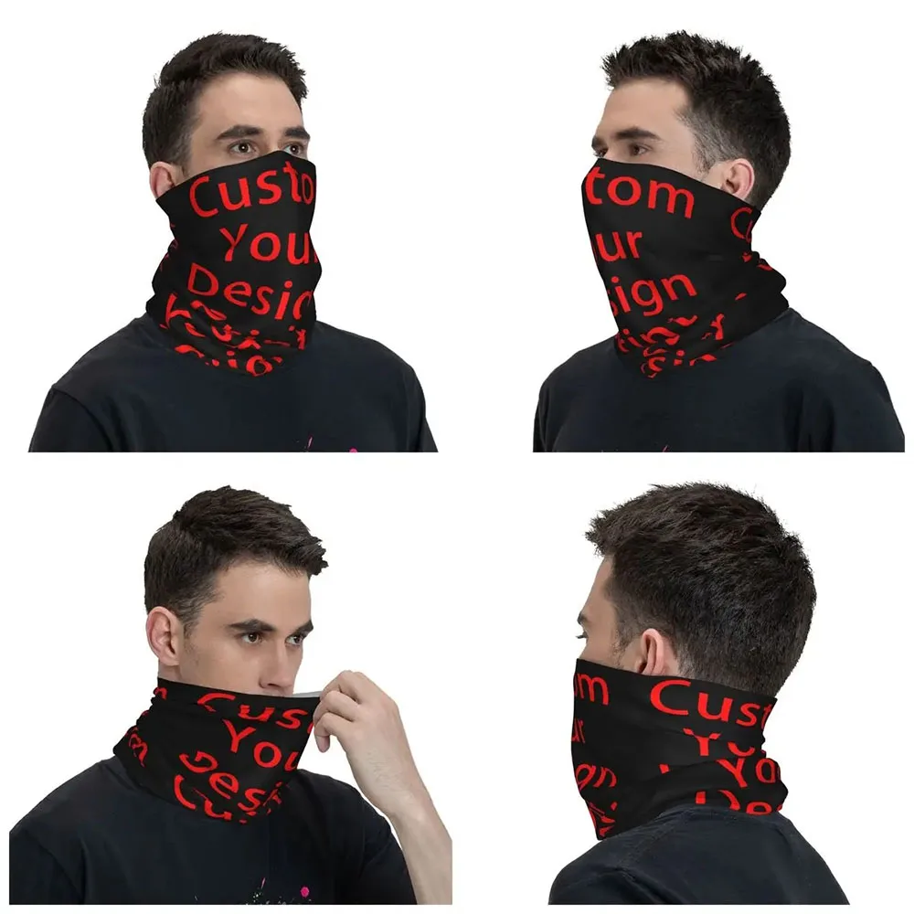 Personalized Seamless Bandana Cycling Neck Gaiter Magic Mask Camping Snood Sport Scarf Customized DIY Print Headband Neck Warmer 2