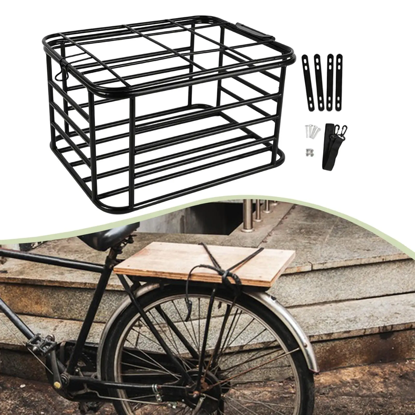Rear Bike Basket Bicycle Cargo Rack Strong Load Bearing Dog Carrier, Bicycle Storage Basket for Mountain Bikes Dogs Riding Rear Bike Basket Bicycle Cargo Rack Strong Load Bearing Dog Carrier, Bicycle Storage Basket for Mountain Bikes Dogs Riding