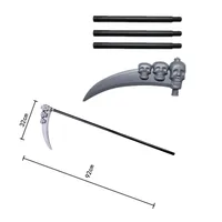 Halloween Scary Costume Grim Reaper Costume for Boys Kids Costume with Glowing Red Eyes with Gloves Mask 6