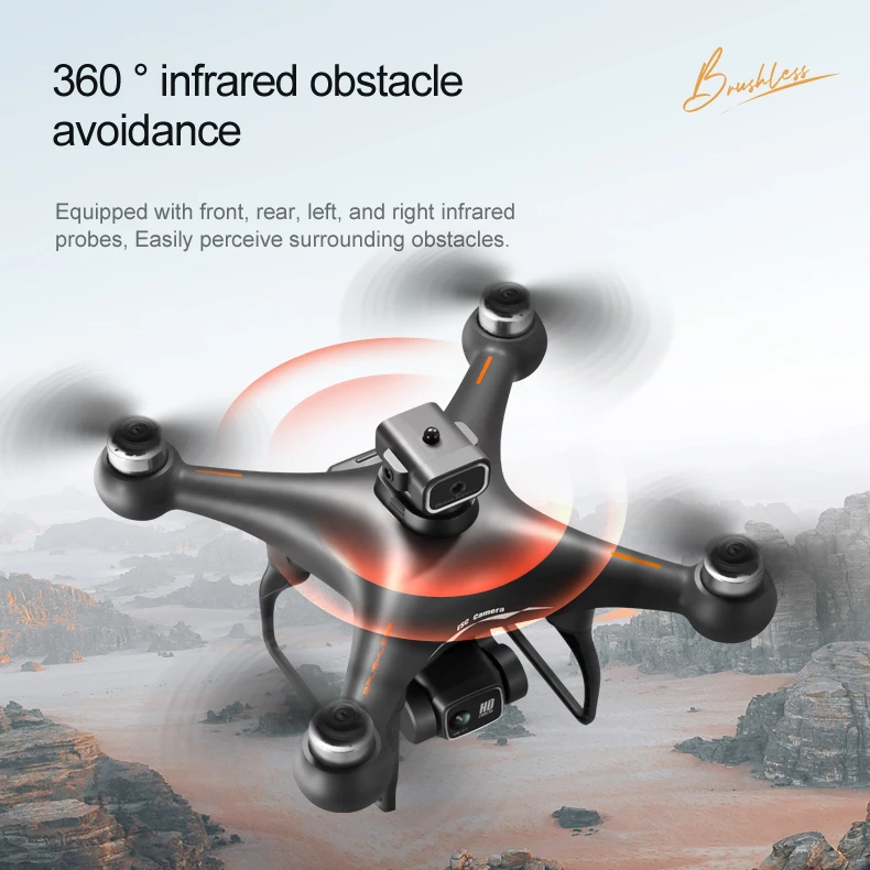 New S116 Drone Professional 5G 8K Dual ESC Camera Optical Flow Brushless 360° Obstacle Avoidance WIFI FPV RC Dron Toys 5
