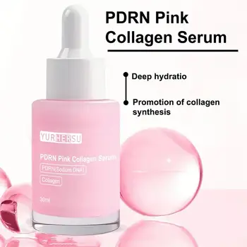 Siero Viso al Collagene Rassodante 30ml Essenza Idratante Nutriente Levigante Anti-Rughe Ringiovanente Anti-Età Rinfrescante Cura della Pelle