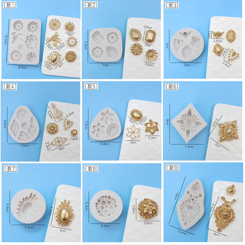 

Jewelry Gem Diamond Resin Silicone Mold DIY Fondant Cake Decorating Tool Sugarcrafts Chocolate Candy Gumpaste Baking Tool