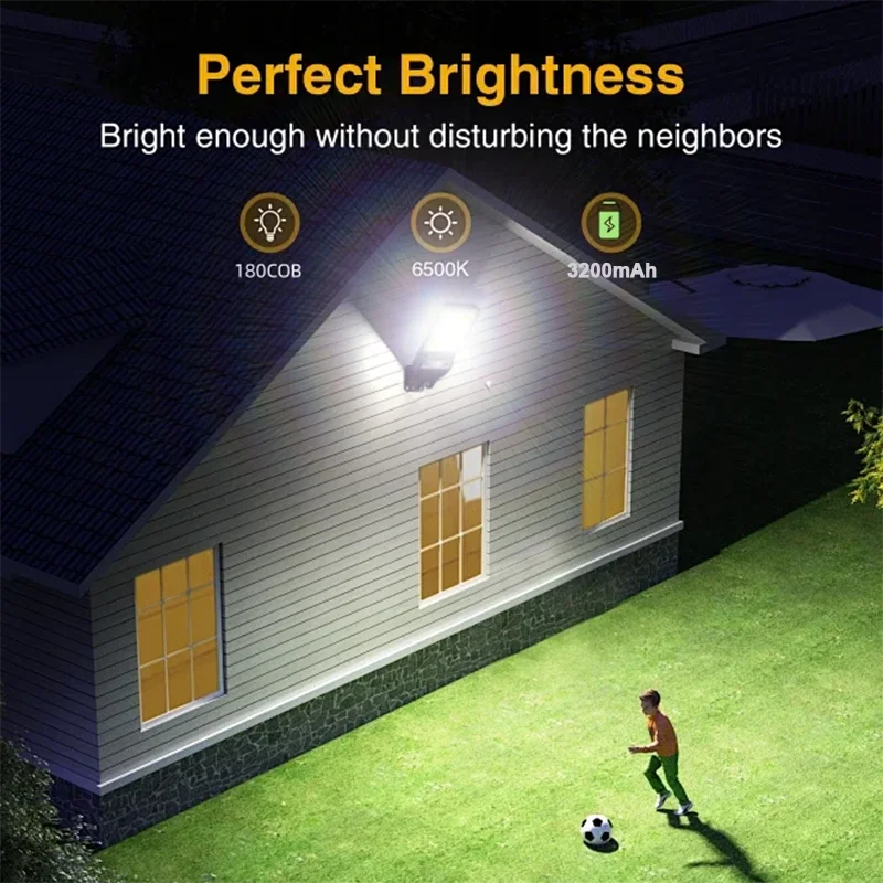 LÁMPARA SOLAR CON SENSOR DE MOVIMIENTO 200 LEDS