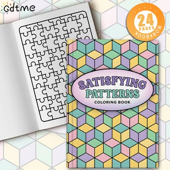 Libro da colorare per adulti, libro di disegni per alleviare lo stress e rilassamento consapevole, pagine per terapia artistica creativa fai da te