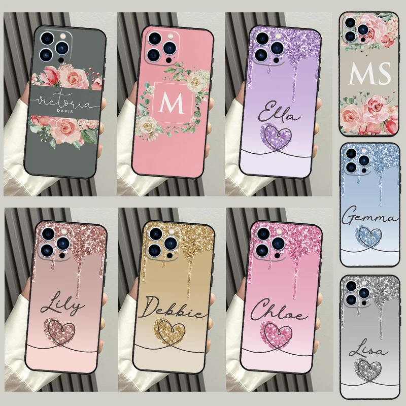 Cover Personalizzata Con Iniziali Con Nome Shinee Hearts Per Iphone 15 12 13 Mini 11 13 14 Pro Max X Xs Max 7 8 Plus Se 2020 Xr Custodia Per Telefono