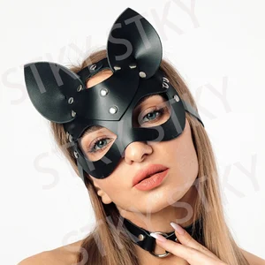 Сексуальная кожаная маска для женщин в стиле панк эротическая портупея секс-игрушки Косплей Хэллоуин Карнавал Маскарад БДСМ взрослая Вечеринка Фетиш маска Seks