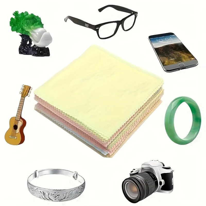 Lot de 50 chiffons microfibre réutilisables - Nettoyage lunettes, écrans
