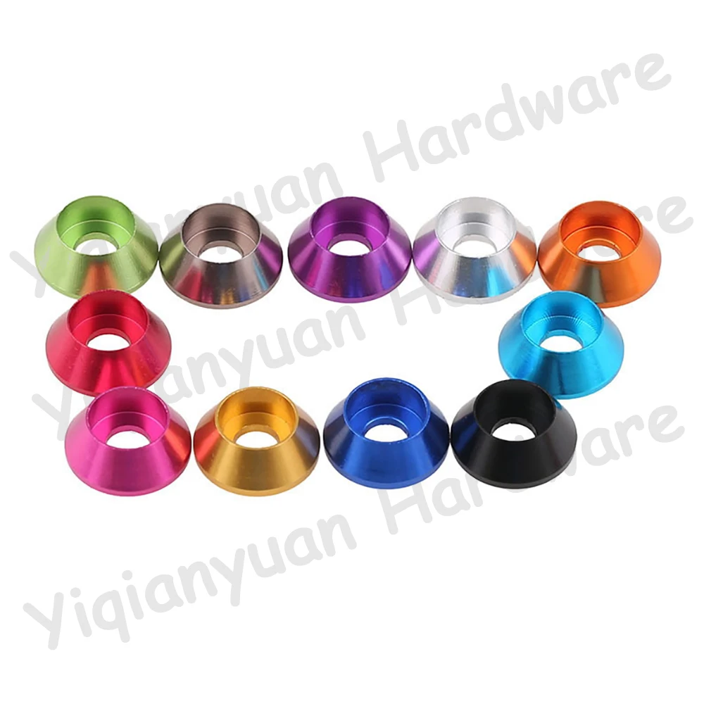 Yiqianyuan Aluminum Washers Washer Gasket Set Washer Gasket For Cap Head Screw Gasket Washer Multicolor RC Car Accessories M2 M2.5 M3 M4 M5 M6 M8 M10