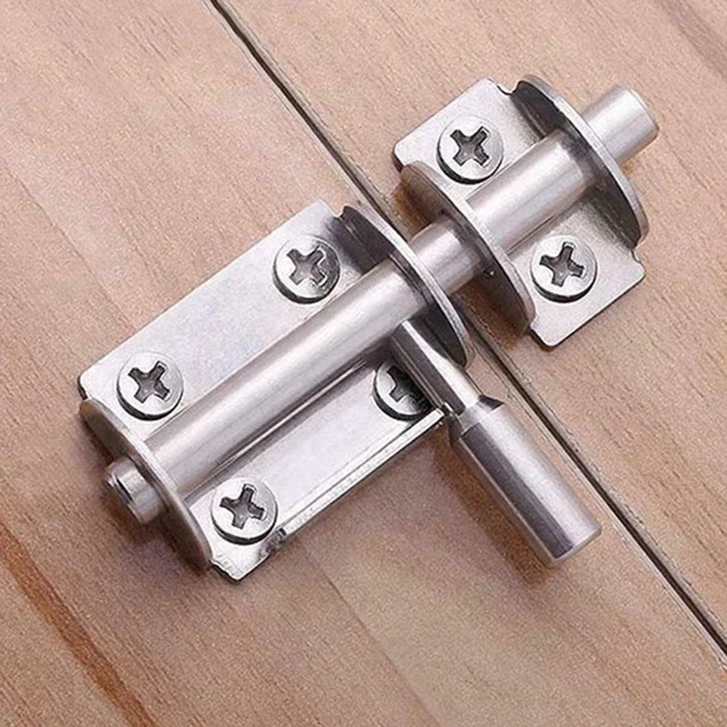 Stainless Steel Door Latch Solid Sliding Bolts Latch Hasp Home Hardware Gate Safety Toilet Door Lock door latch