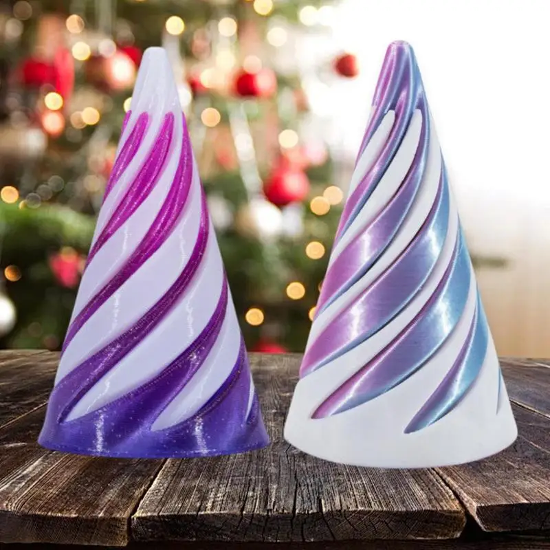 3D Printed Spiral Cone Toy Impossible Pyramid Fidget Toy Home Decorative Ornaments