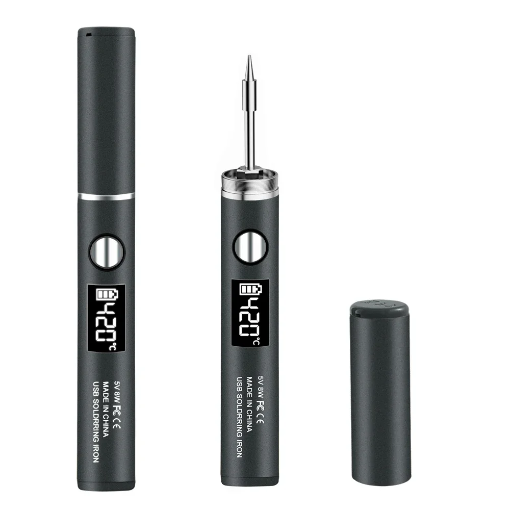 Usb Soldering Iron 5V Mini Convenient Adjustable Temperature Type-C Interface Fast Charging Portable Welding Solder Repair Tool