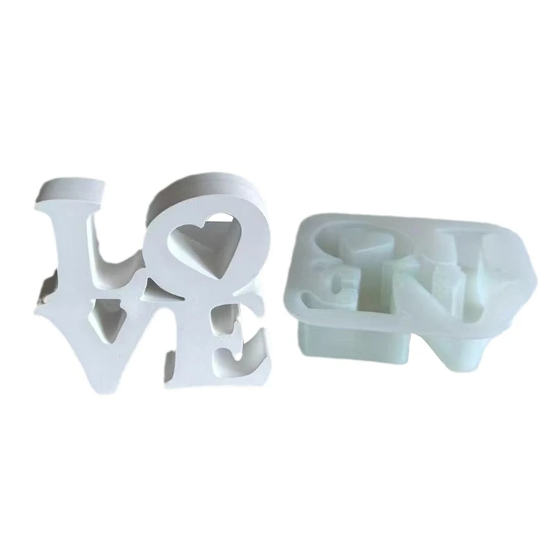 

M2EA Love Letters Epoxy Resin Mold DIY Crafts Casting Molds Heart Silicone Mold