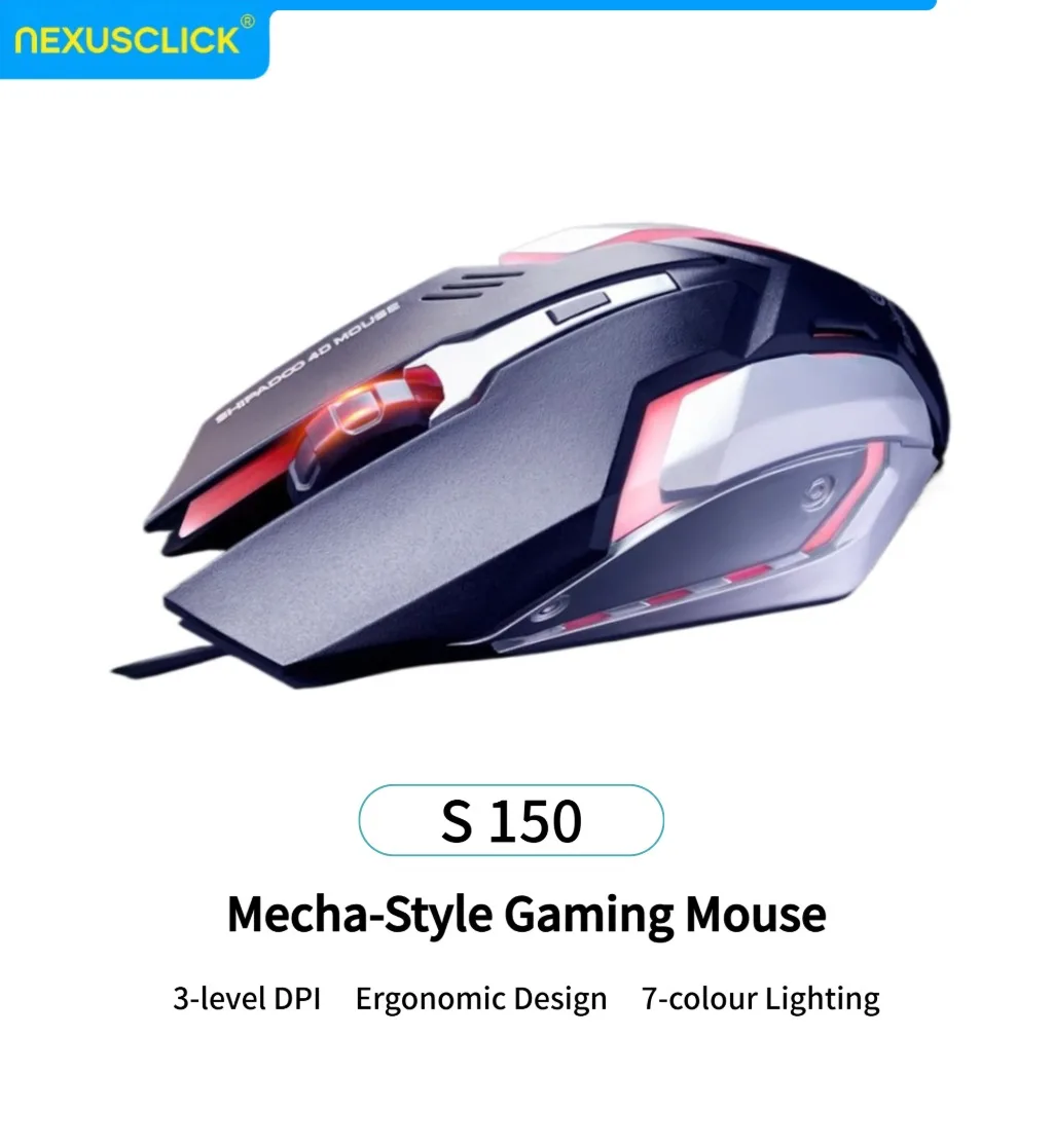 USB 有線ゲーミングマウス、4 キー、2400DPI 調整可能な RGB カラフルな照明 Slient マウス、デスクトップラップトップ用人間工学に基づいたゲームマウス