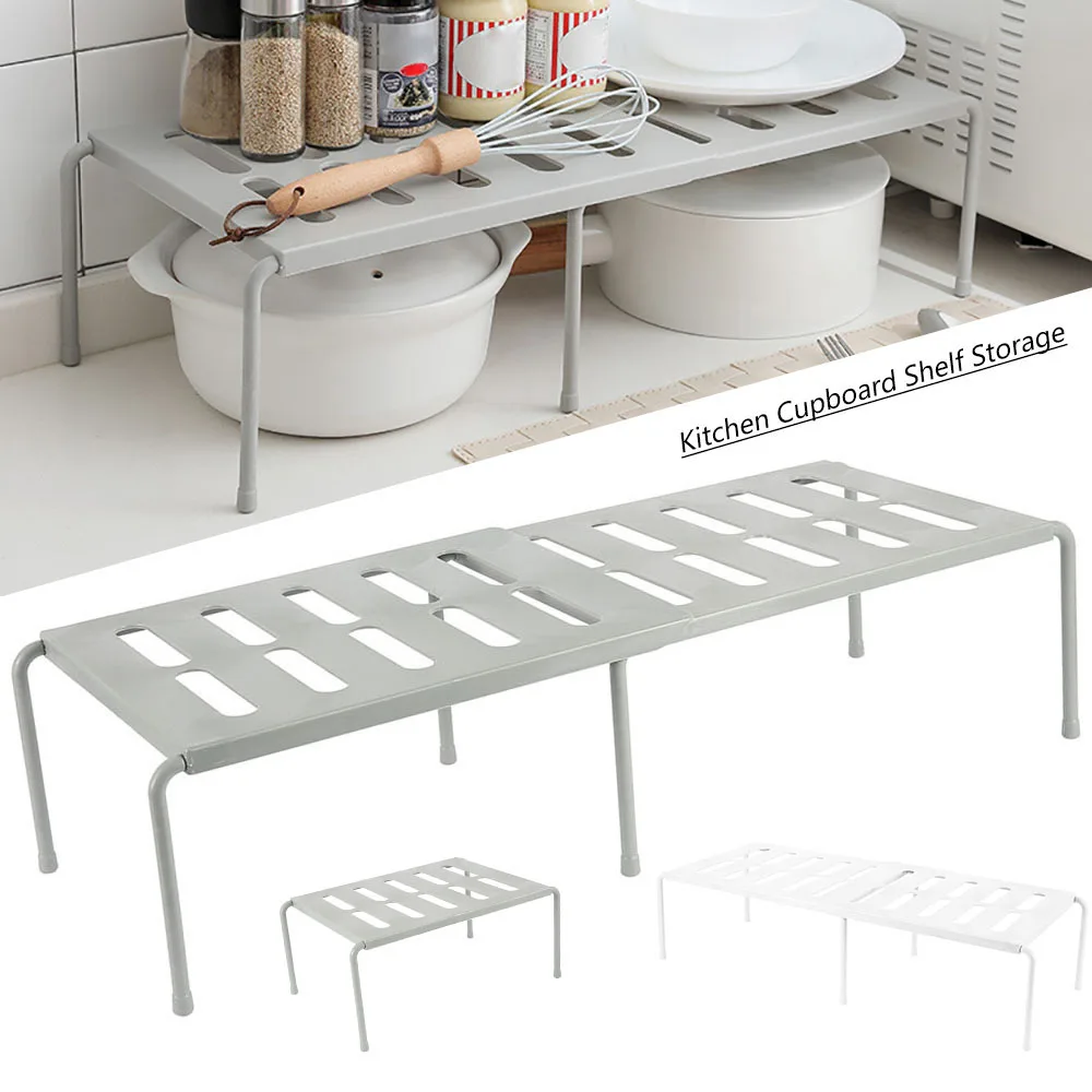 Scaffale retrattile impilabile scorrevole Rack Organizer Shelfs cucina ferro Rack di stoccaggio per armadi stoviglie controsoffitti per la casa