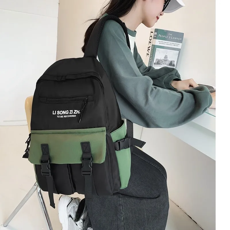

Men Backpack Fashion Black Student Girl Bookbag for Boys High Shoolbag College Laptop Bagpack Women Travel Bag Mochila