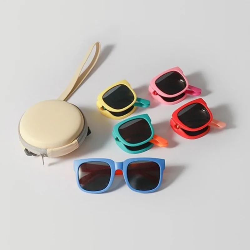 

Children's Foldable Polarized Sunglasses for Boys Girls Outdoor UV400 Protection Cute Trendy Fashion Candy Color Baby Sun Visors