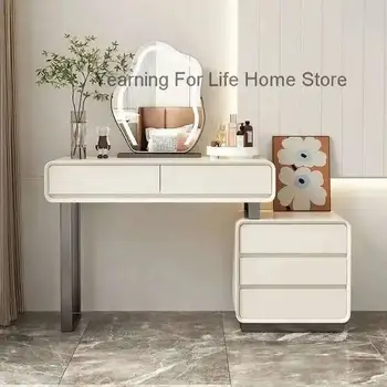 Furniture Dresser Mordern Simple Table Bedroom and Acrylic Chair Combination for Home Minimalist Dressing Makeup Dresser Vanity