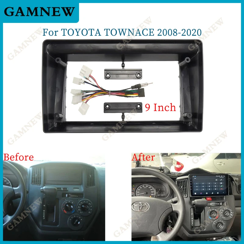 

9-дюймовая Автомобильная рамка, адаптер для Android, стандартный комплект панелей для Toyota Townace 2008-2020